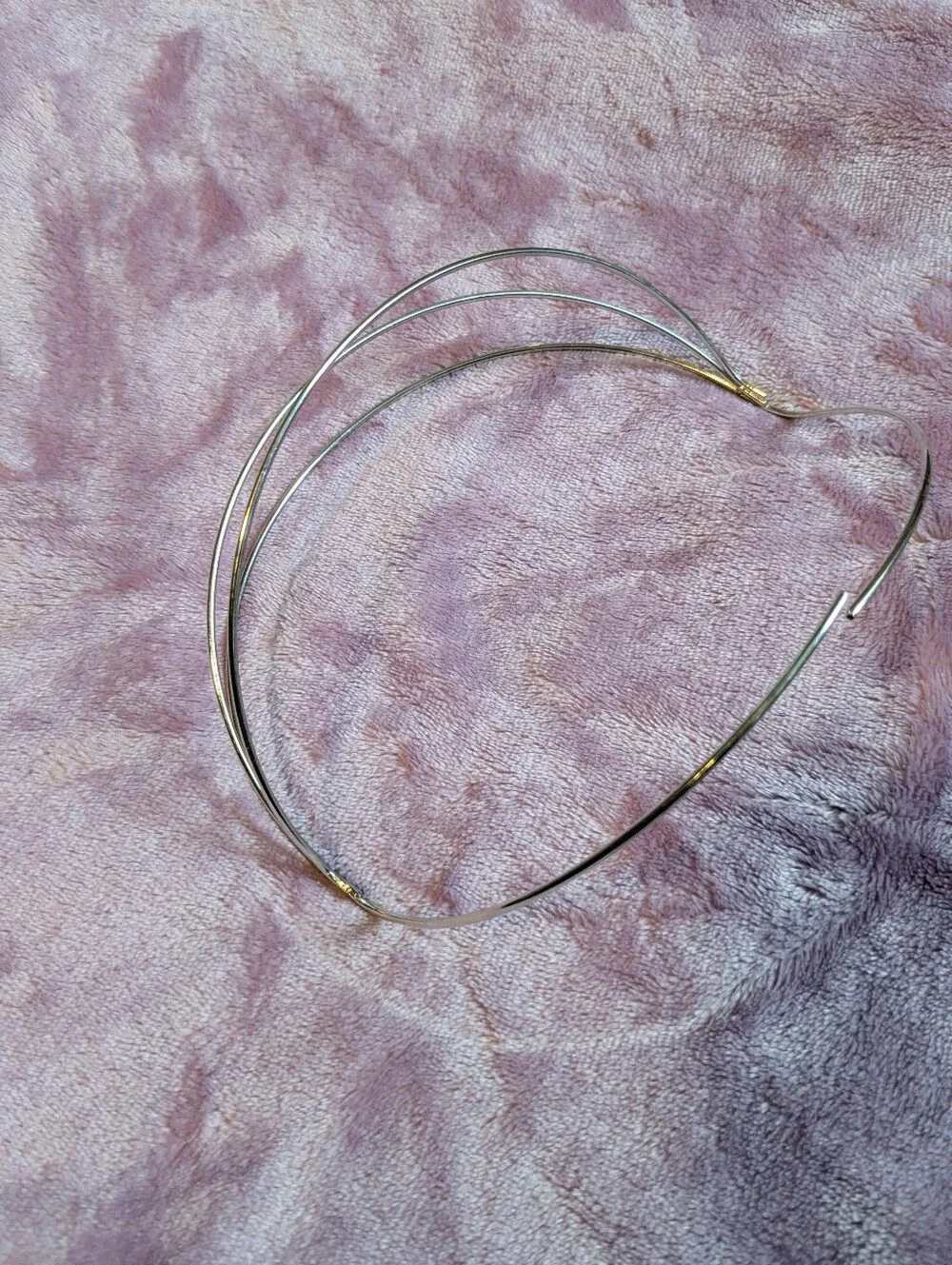 Silver Wire Cuff Headband Base- Minimal Wire Design
